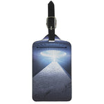 UFO Pyramid Print Luggage Tag