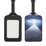 UFO Pyramid Print Luggage Tag