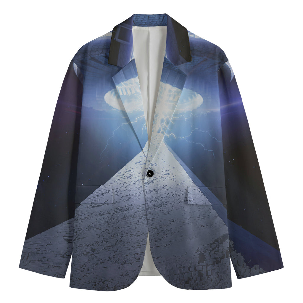 UFO Pyramid Print Men's Blazer