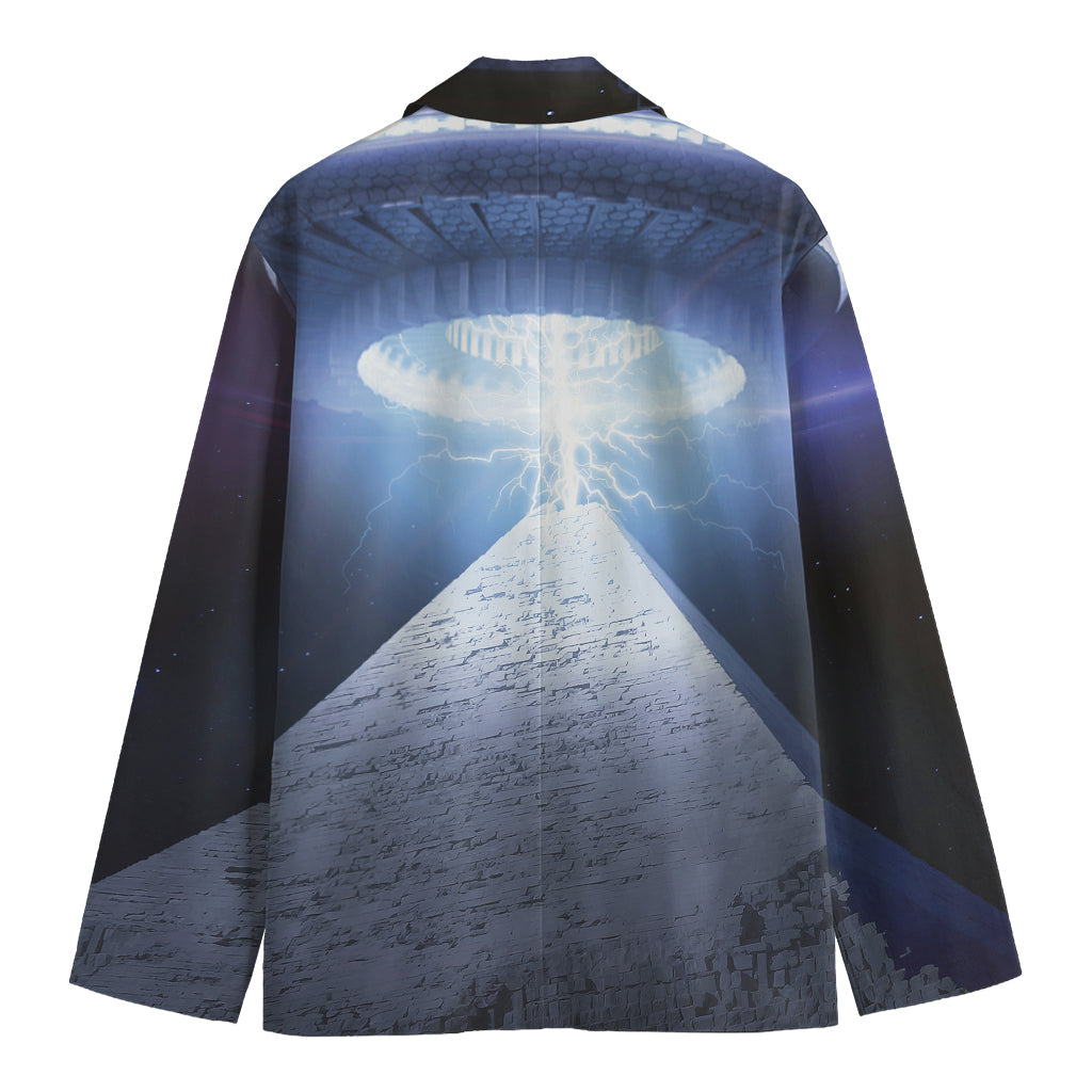 UFO Pyramid Print Men's Blazer