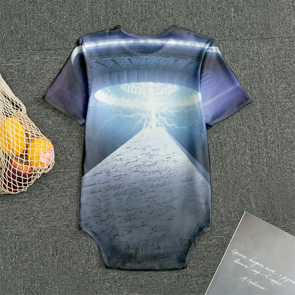 UFO Pyramid Print Men's Bodysuit