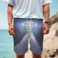 UFO Pyramid Print Men's Cargo Shorts