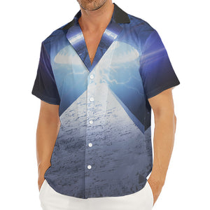 UFO Pyramid Print Men's Deep V-Neck Shirt