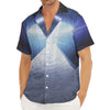 UFO Pyramid Print Men's Deep V-Neck Shirt