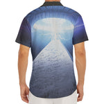 UFO Pyramid Print Men's Deep V-Neck Shirt