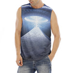UFO Pyramid Print Men's Fitness Tank Top
