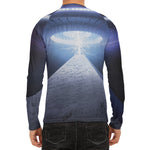 UFO Pyramid Print Men's Long Sleeve Rash Guard