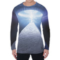 UFO Pyramid Print Men's Long Sleeve T-Shirt