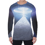 UFO Pyramid Print Men's Long Sleeve T-Shirt