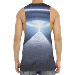 UFO Pyramid Print Men's Muscle Tank Top