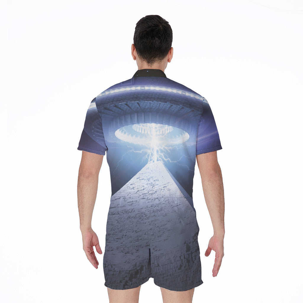 UFO Pyramid Print Men's Rompers