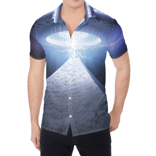 UFO Pyramid Print Men's Shirt