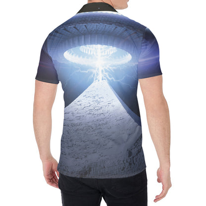 UFO Pyramid Print Men's Shirt