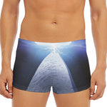 UFO Pyramid Print Men's Short Boxer Briefs