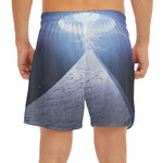 UFO Pyramid Print Men's Split Running Shorts