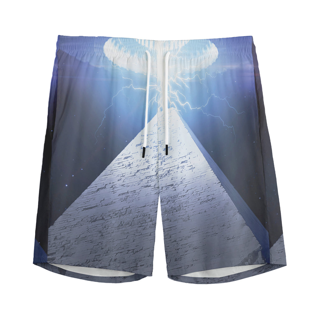 UFO Pyramid Print Men's Sports Shorts