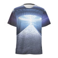 UFO Pyramid Print Men's Athletic T-Shirt