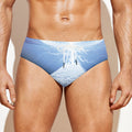 UFO Pyramid Print Men's Swim Briefs