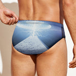 UFO Pyramid Print Men's Swim Briefs