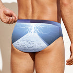 UFO Pyramid Print Men's Swim Briefs