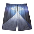 UFO Pyramid Print Men's Swim Trunks