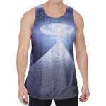 UFO Pyramid Print Men's Velvet Tank Top