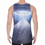 UFO Pyramid Print Men's Velvet Tank Top
