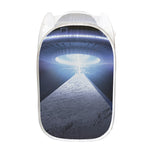 UFO Pyramid Print Mesh Laundry Hamper
