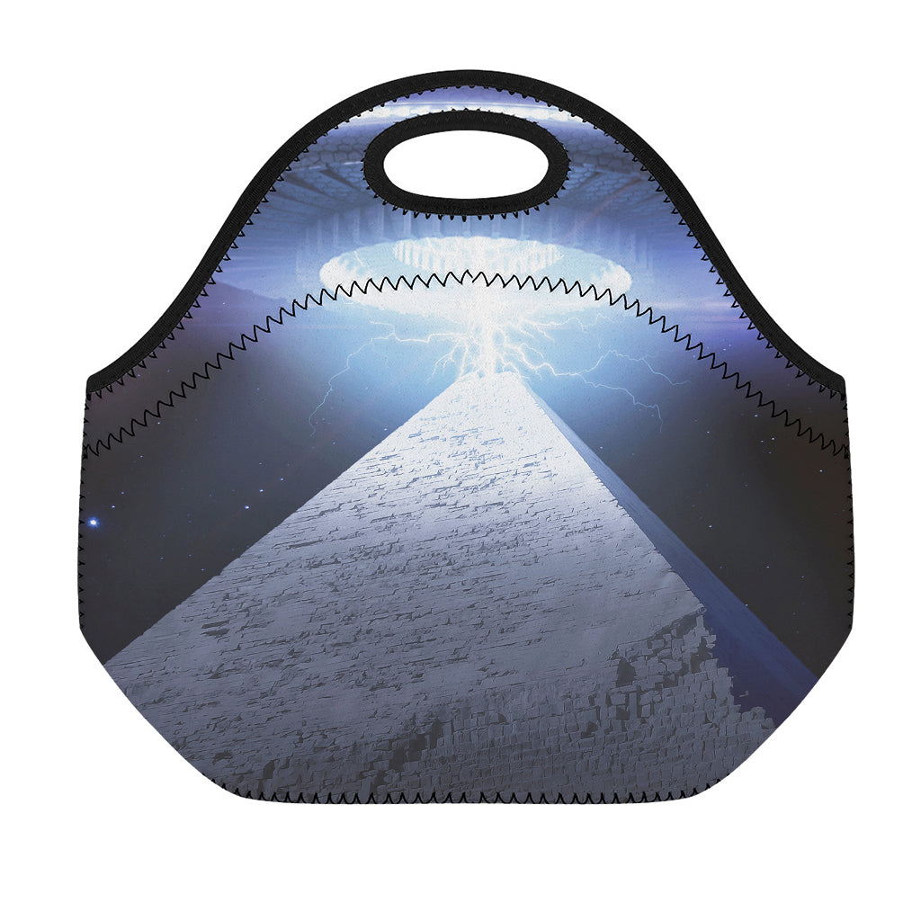 UFO Pyramid Print Neoprene Lunch Bag