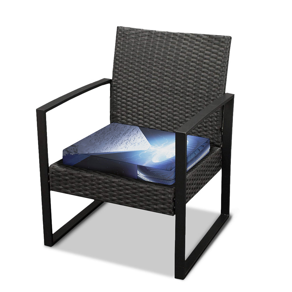 UFO Pyramid Print Outdoor Seat Cushion Cover