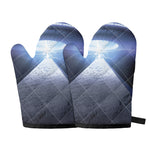 UFO Pyramid Print Oven Mitts