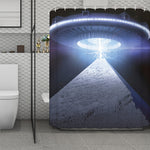 UFO Pyramid Print Polyester Shower Curtain