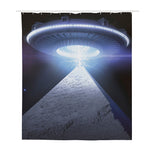 UFO Pyramid Print Polyester Shower Curtain