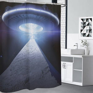 UFO Pyramid Print Premium Shower Curtain