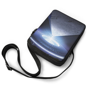 UFO Pyramid Print Rectangular Crossbody Bag