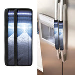 UFO Pyramid Print Refrigerator Handle Covers