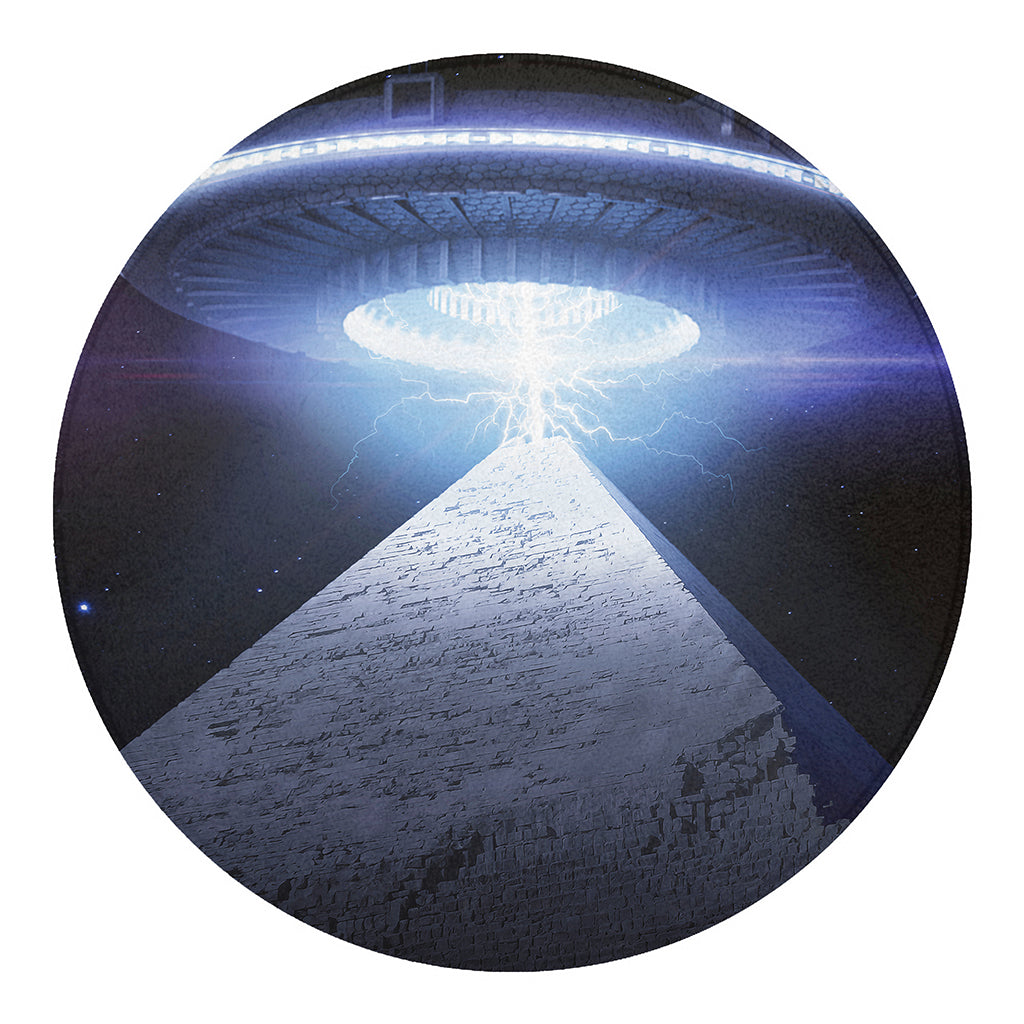 UFO Pyramid Print Round Blanket