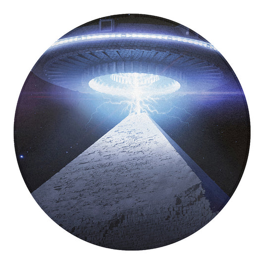 UFO Pyramid Print Round Blanket