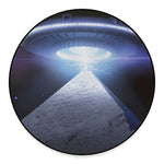 UFO Pyramid Print Round Floor Mat