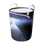 UFO Pyramid Print Round Laundry Basket
