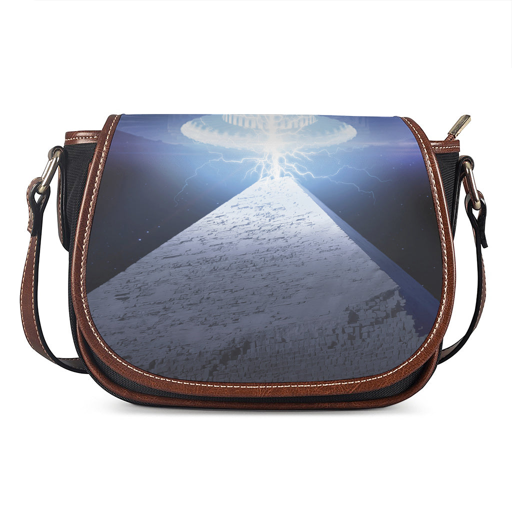 UFO Pyramid Print Saddle Bag