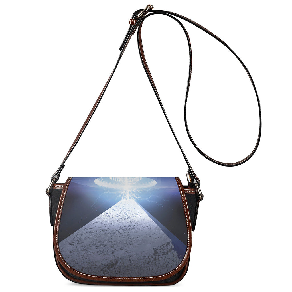 UFO Pyramid Print Saddle Bag