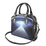 UFO Pyramid Print Shoulder Handbag