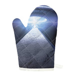 UFO Pyramid Print Single Oven Mitt