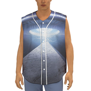 UFO Pyramid Print Sleeveless Baseball Jersey