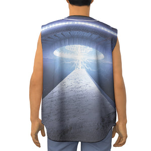 UFO Pyramid Print Sleeveless Baseball Jersey