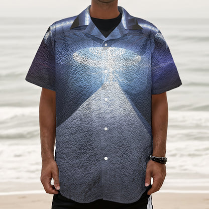 UFO Pyramid Print Textured Short Sleeve Shirt
