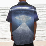 UFO Pyramid Print Textured Short Sleeve Shirt