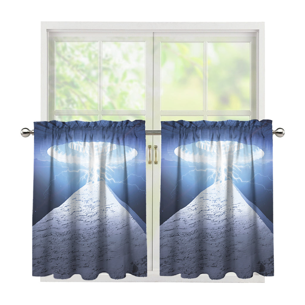 UFO Pyramid Print Tier Curtains