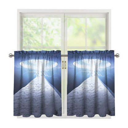 UFO Pyramid Print Tier Curtains